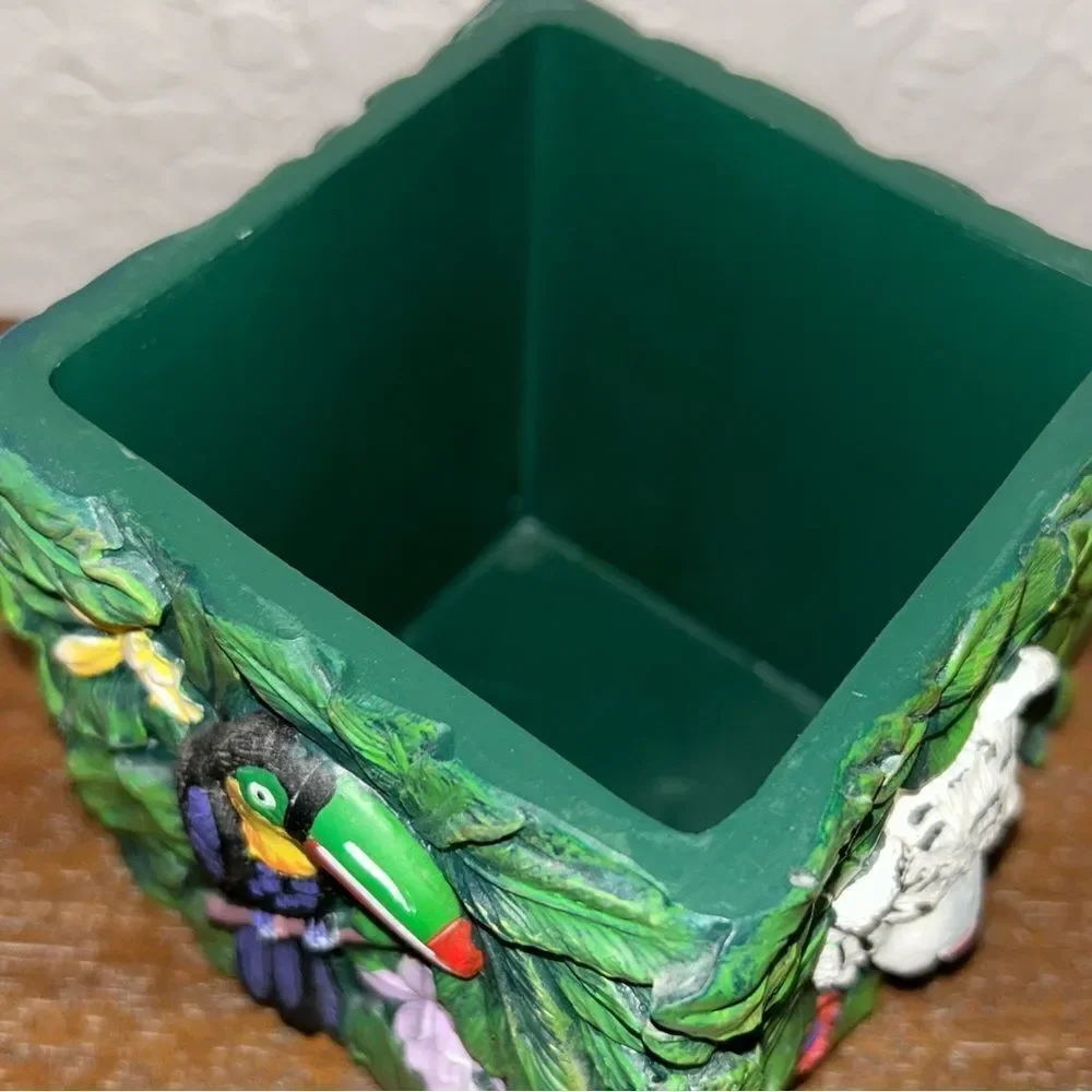 Vintage Kmart Rainforest Cotton Container Jar